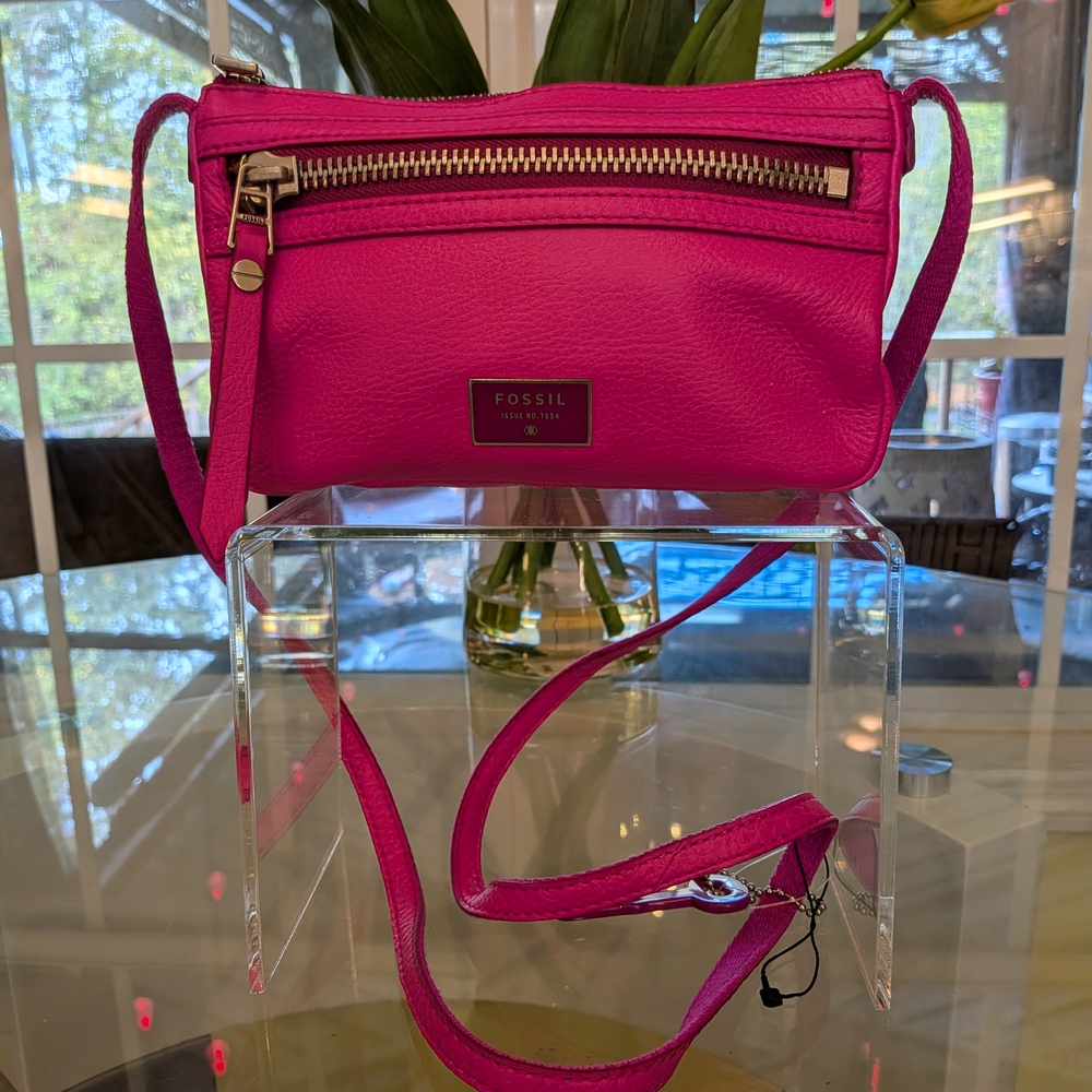 Fossil Pink Crossbody Bag